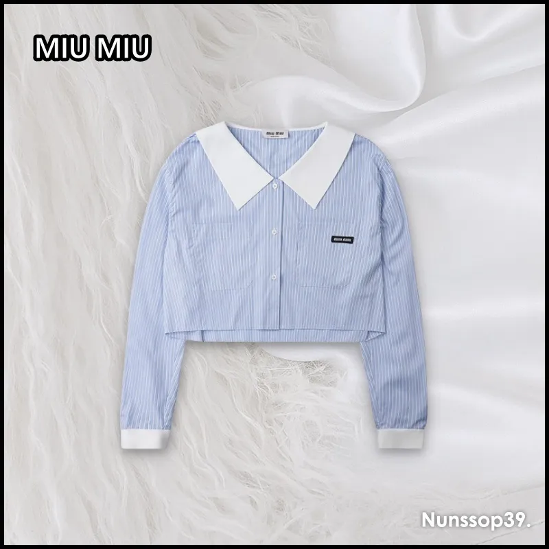 MiuMiu  |Casual Style Street Style Long Sleeves Party Style