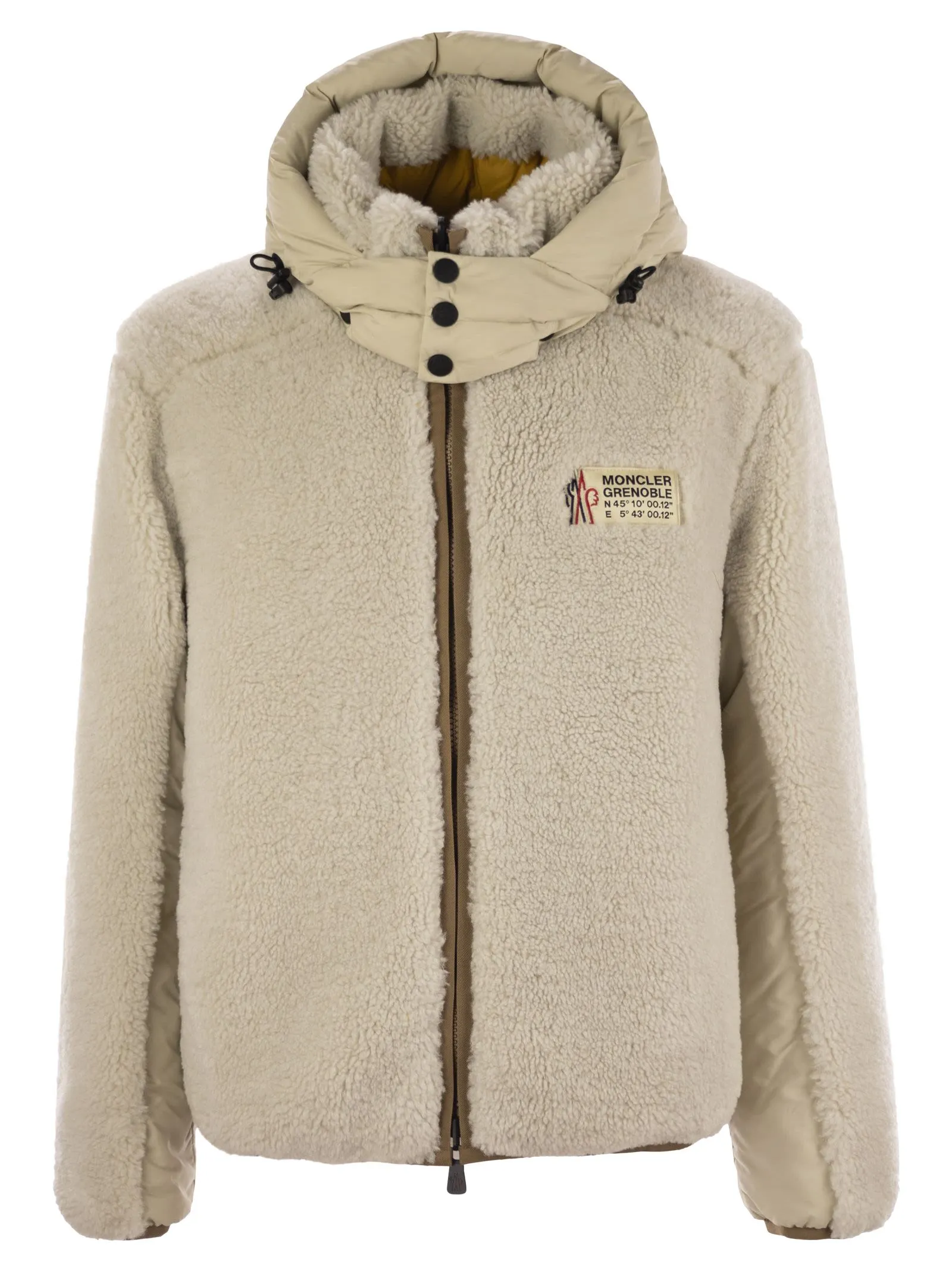 Moncler Grenoble Wengi Reversible Short Down Jacket In Teddy