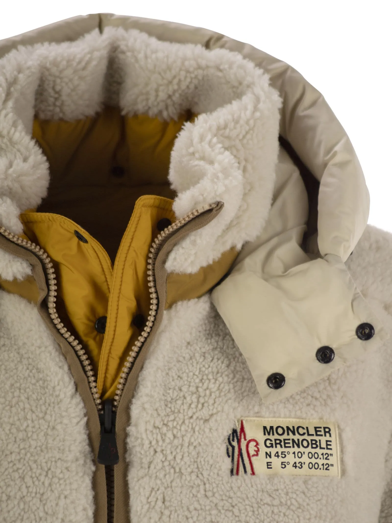 Moncler Grenoble Wengi Reversible Short Down Jacket In Teddy