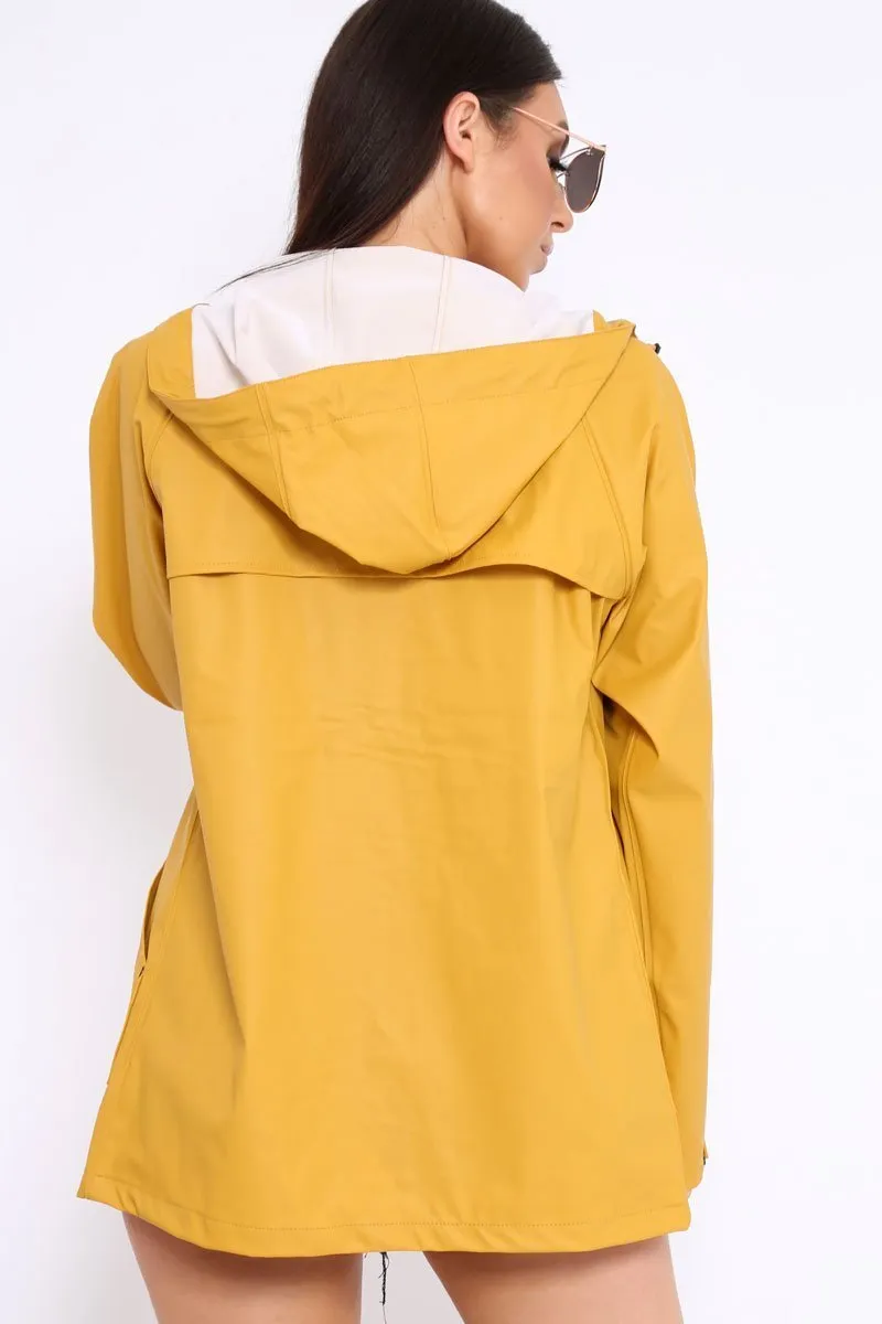 Mustard Hooded Rain Jacket - Fox