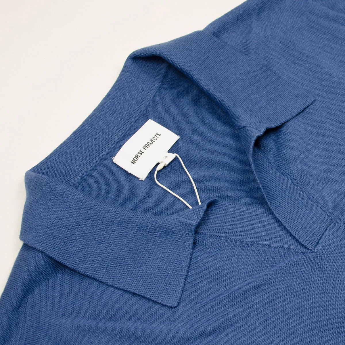 Norse Projects - Leif Cotton Linen Polo - Calcite Blue