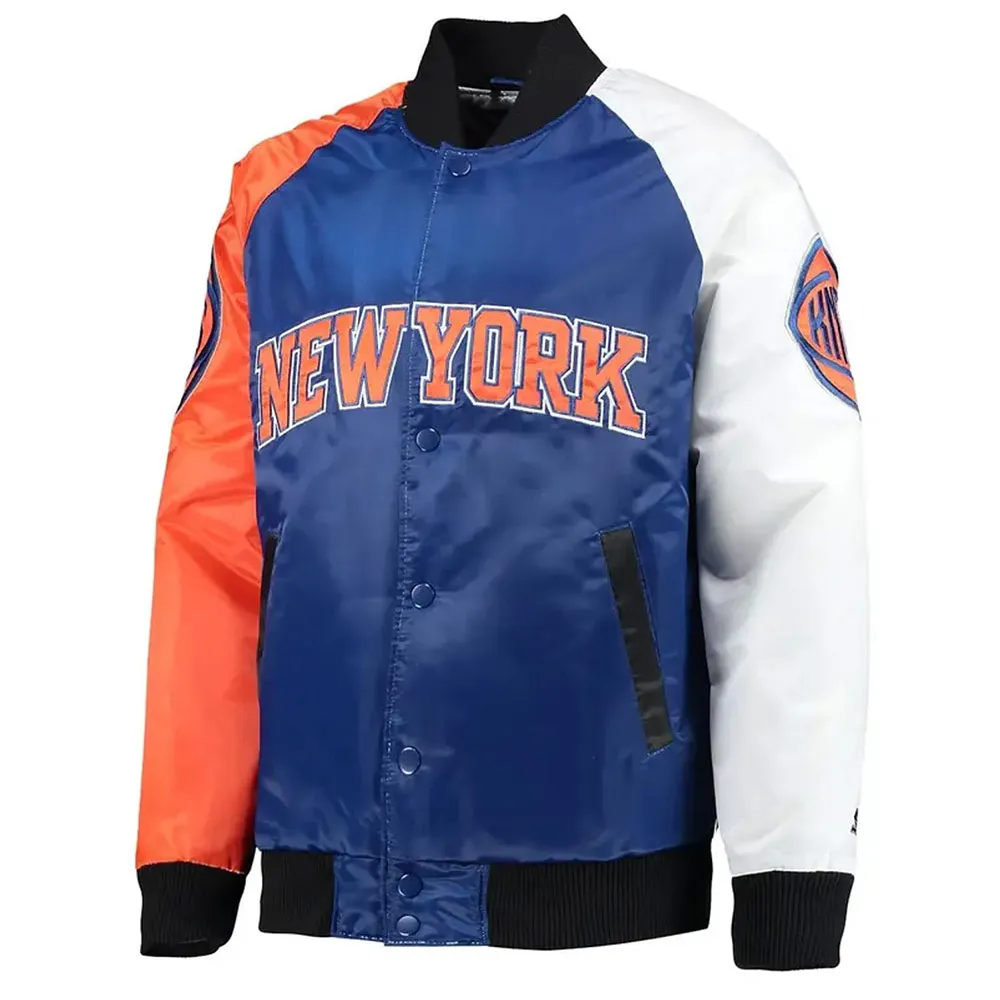 NY Knicks Tricolor Remix Blue/Orange/White Jacket