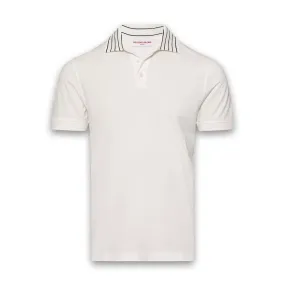 Orlebar Brown - Dominic Stripe Collar Polo in Sea Mist