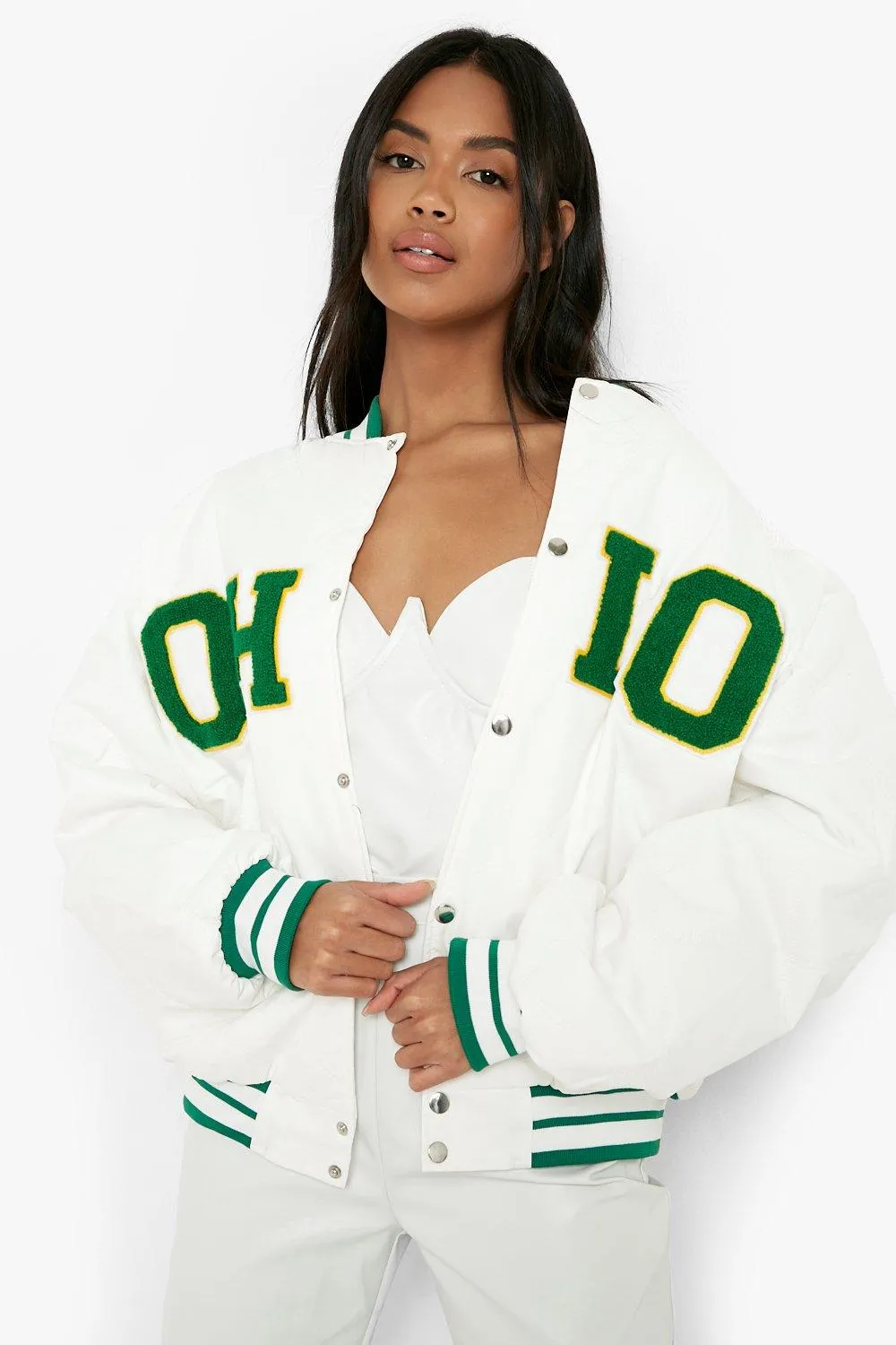 Oversized Padded Ohio Varsity Jacket