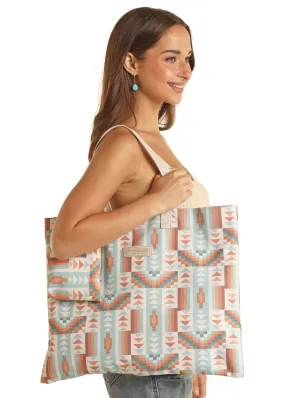 Panhandle Slim Womens Turquoise Printed Bag