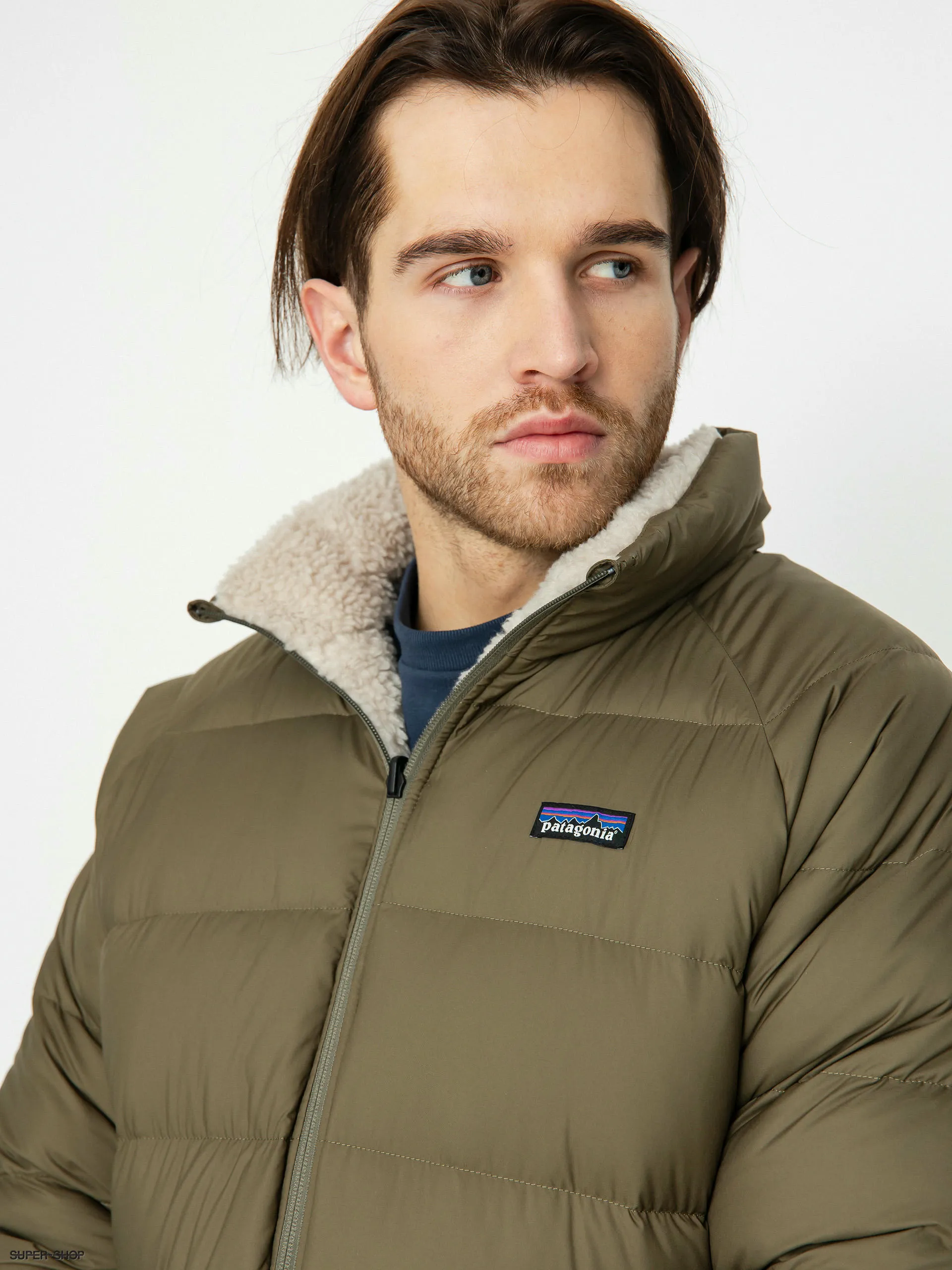 Patagonia Reversible Silent Down Jacket (basin green)