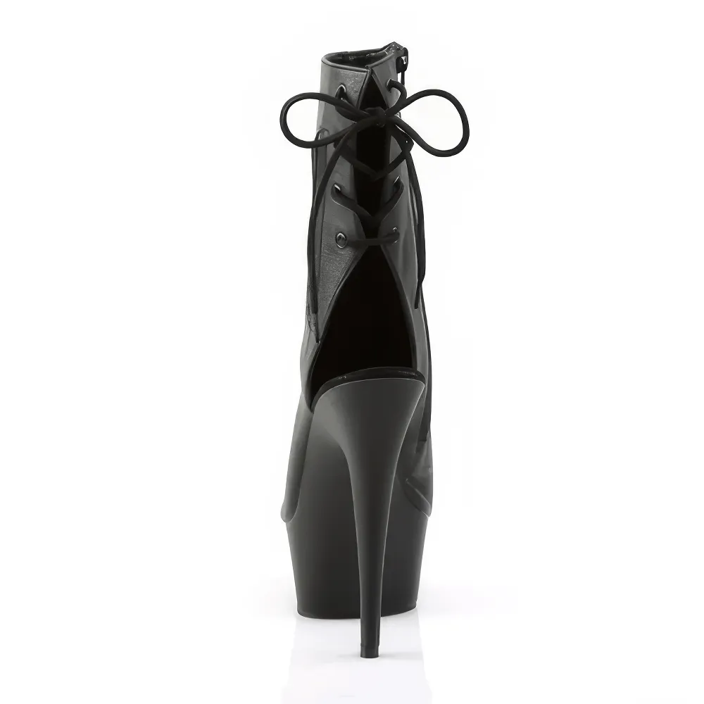 PLEASER Daring Lace-up Back Heels Shoes with Hidden Pocket