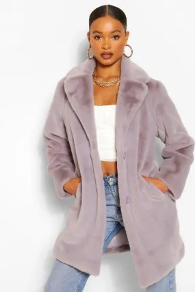 Plush Faux Fur Coat