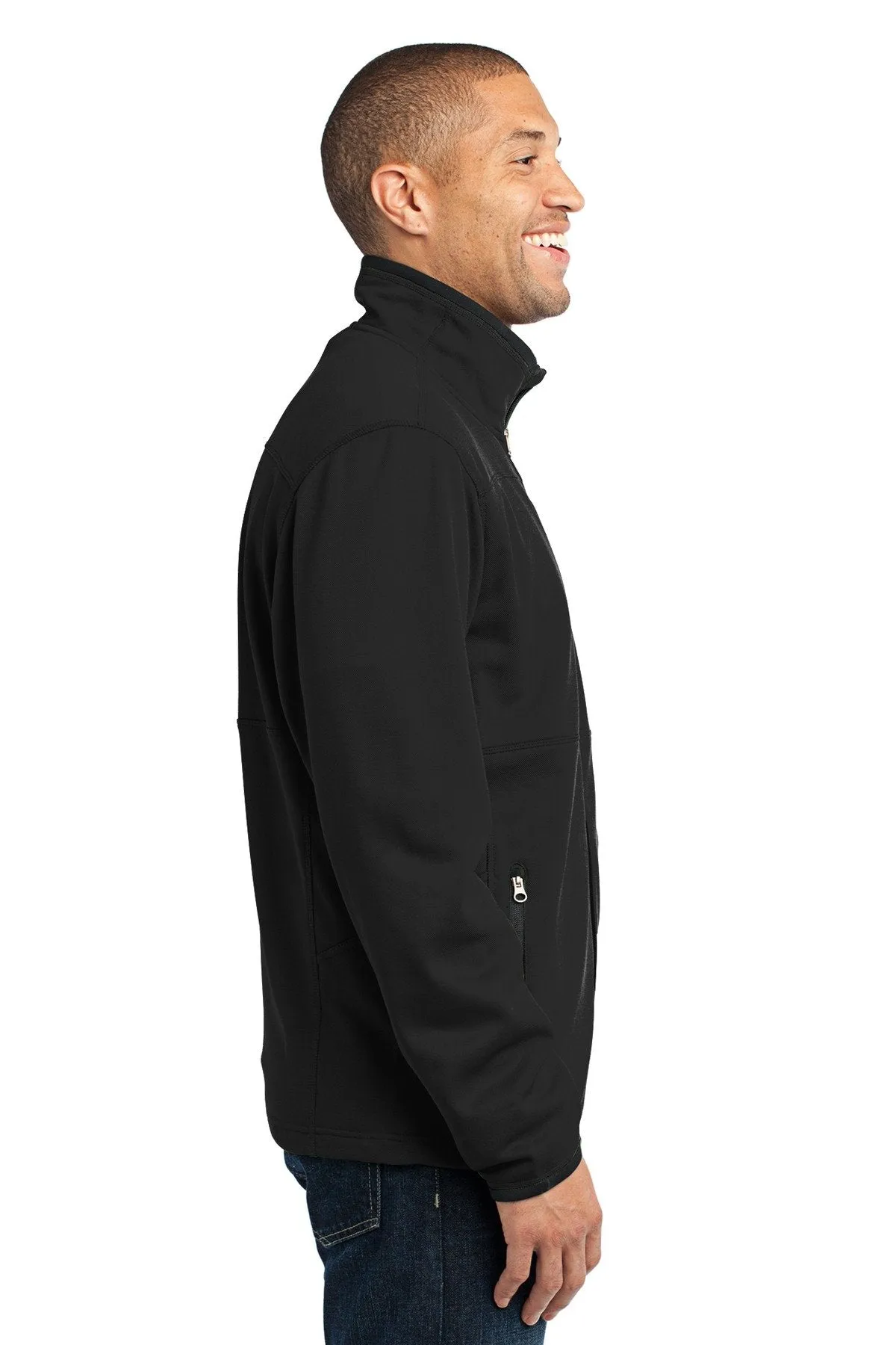 Port Authority Pique Fleece Jacket F222 Black