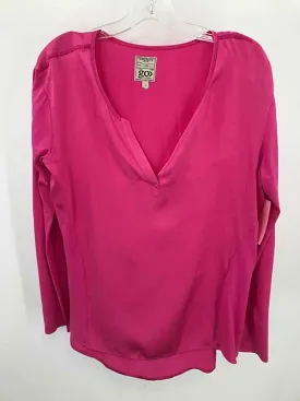 Pre-Owned Go by Gosilk Pink Size Small Long Sleeve Blouse