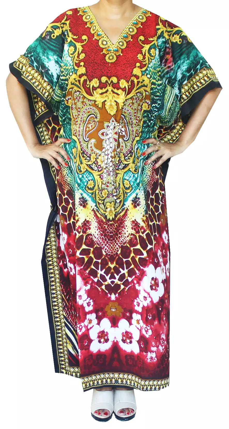 Printed Womens Caftan Maternity Dress