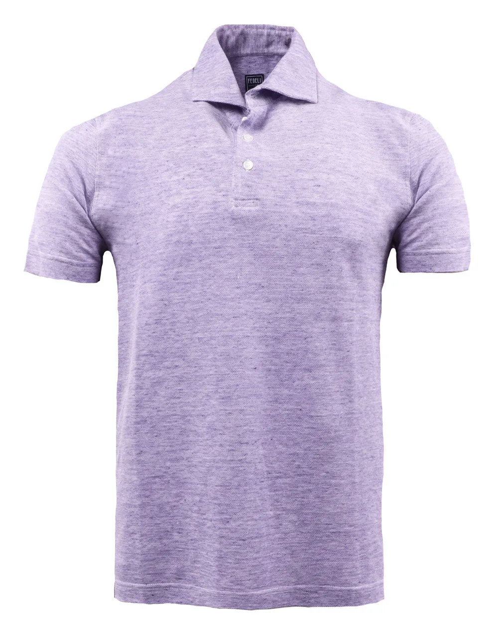 Purple Melange Piquet Polo