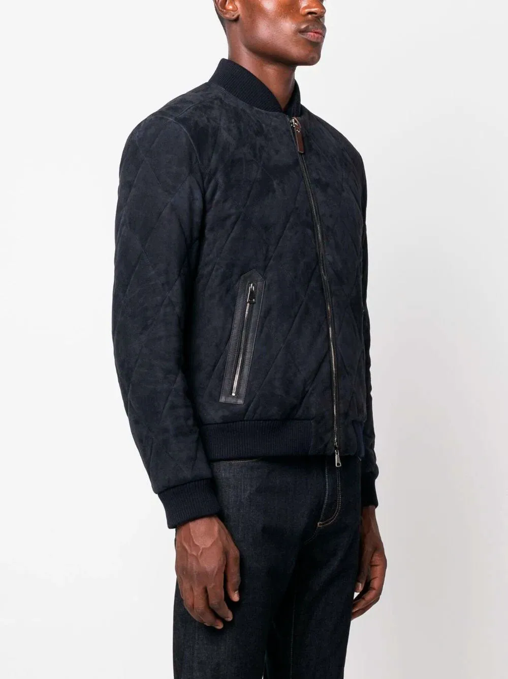 Quilted bomber jacket