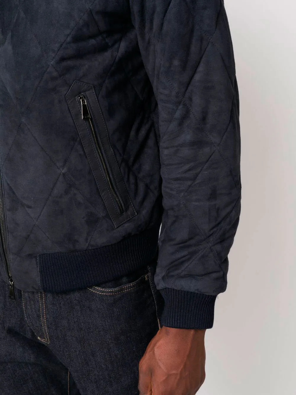 Quilted bomber jacket