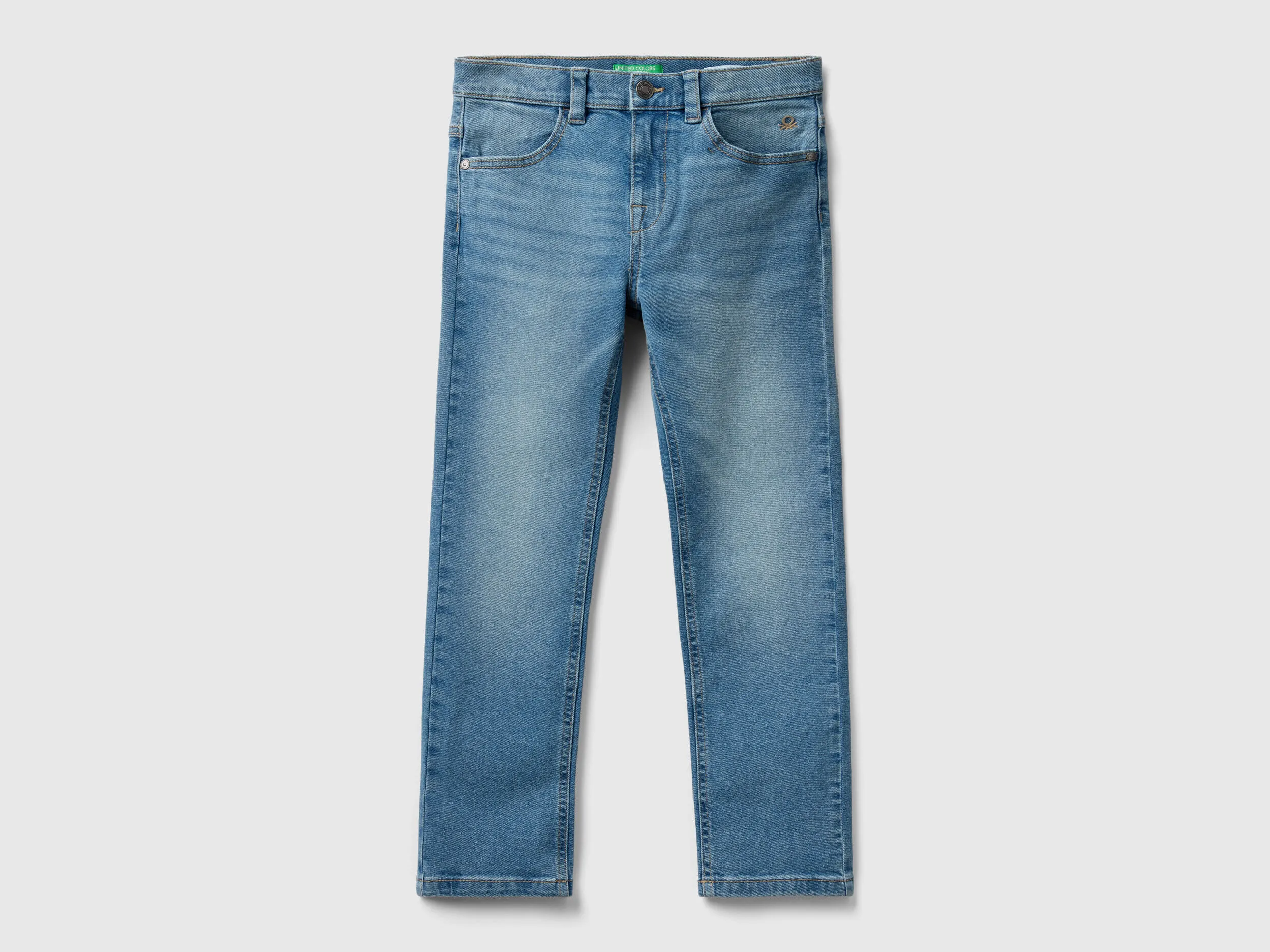 "Eco-Recycle" five-pocket jeans - Sky Blue | Benetton