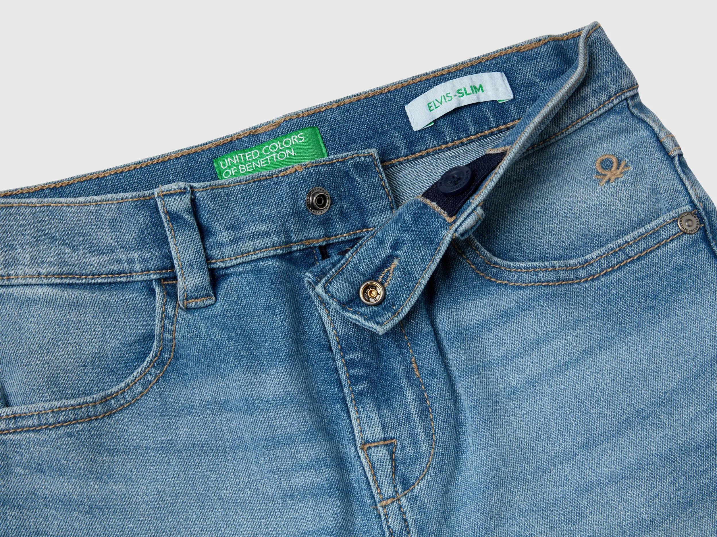 "Eco-Recycle" five-pocket jeans - Sky Blue | Benetton