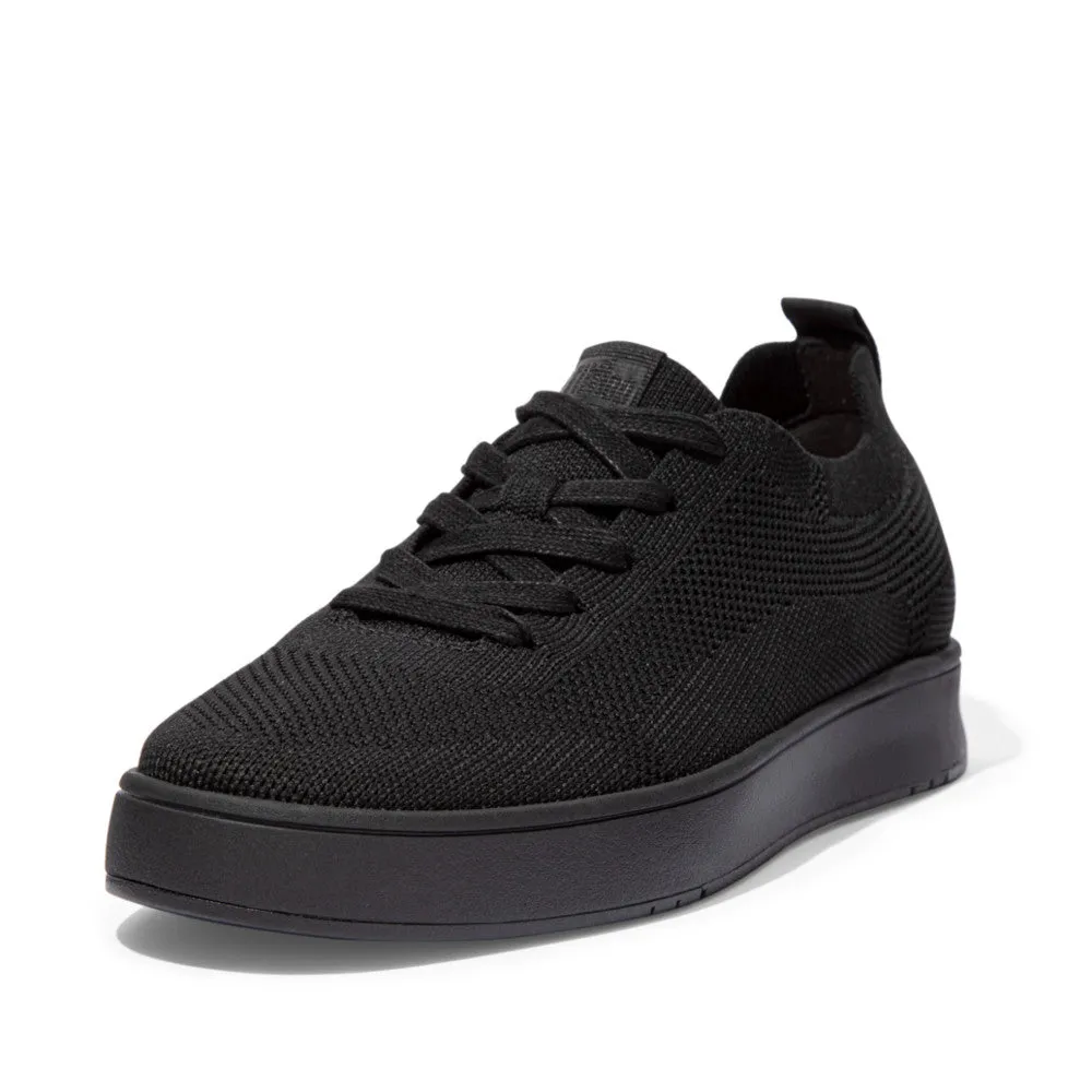  Rally Lace-Up Multi-Knit Sneaker in All Black  