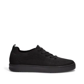  Rally Lace-Up Multi-Knit Sneaker in All Black  