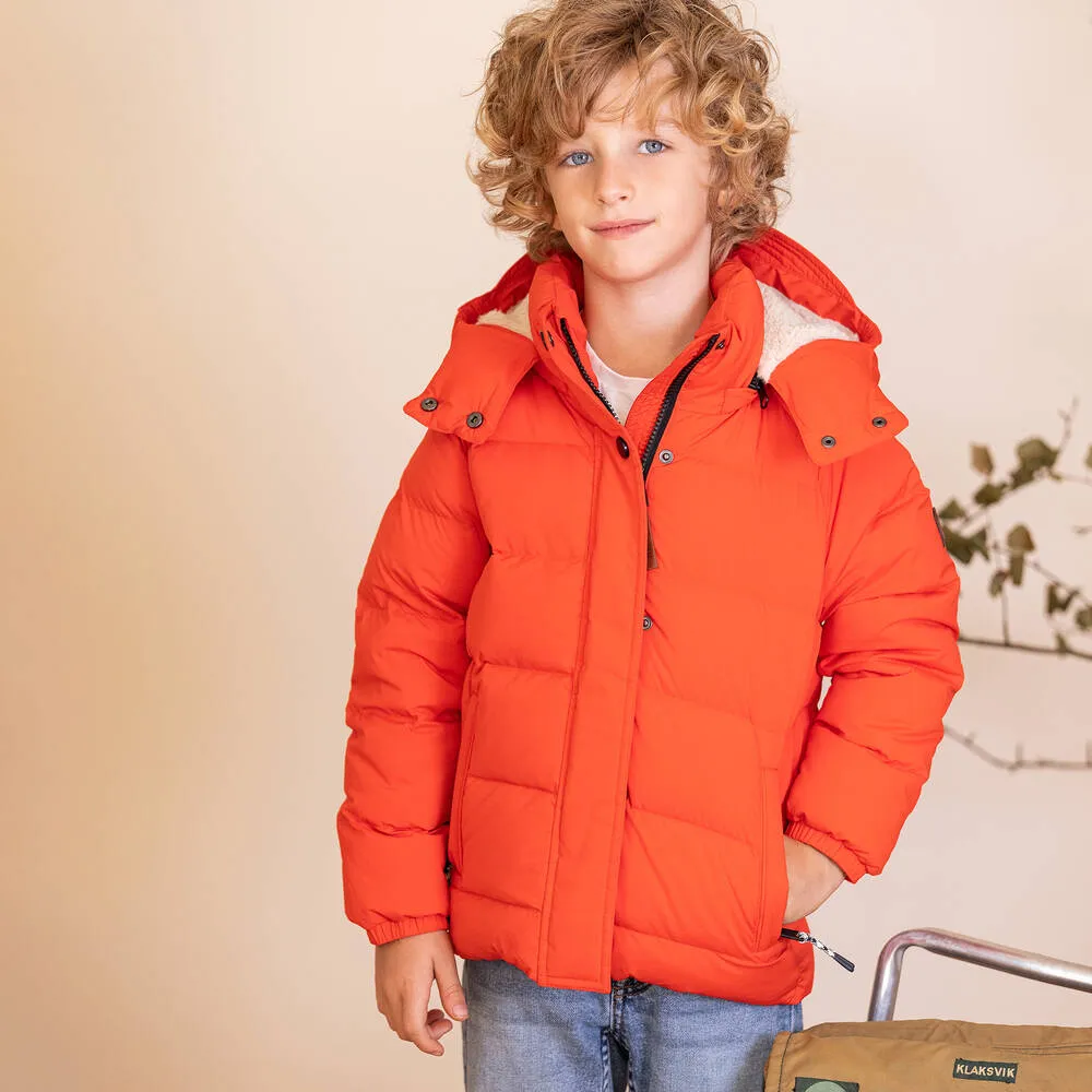 Red Down Padded Puffer Coat