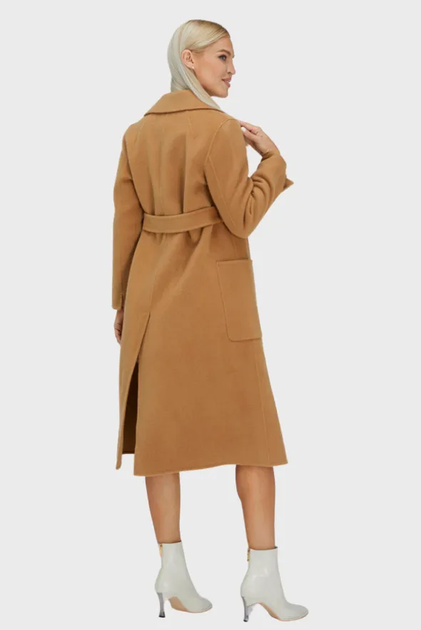 Relaxed Cashmere Blend Coat with Belt