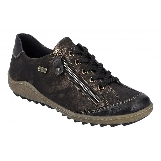 Remonte  Womens R1402-07 Kaduna Black Water Resistant Lace-Up Trainers