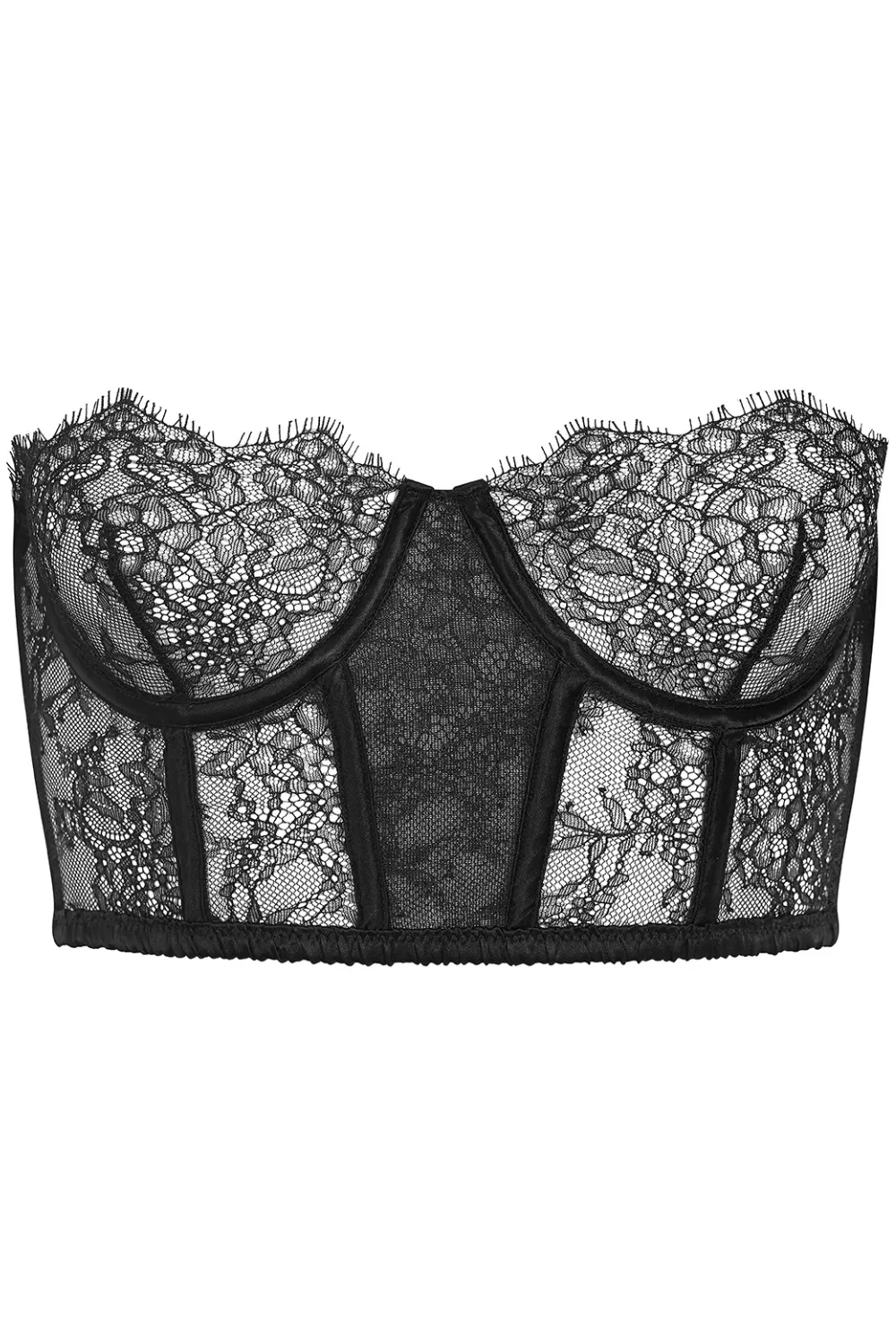 Rendez-Vous Silk & Lace Strapless Bustier Bra