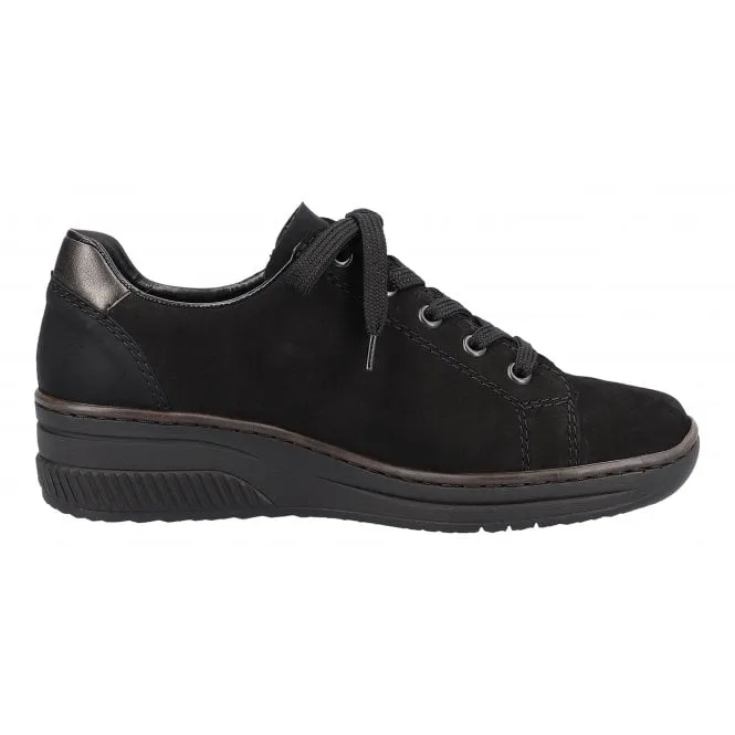 Rieker  Womens 48700-00 Columbo Black Lace-Up Trainers