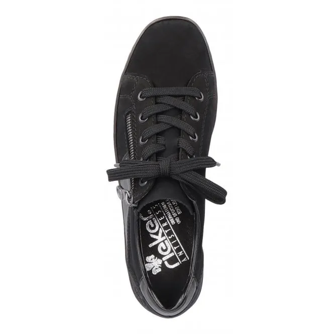 Rieker  Womens 48700-00 Columbo Black Lace-Up Trainers