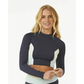 Rip Curl  Block Party Spliced Crop Long Sleeve - Bikini pezzo sopra