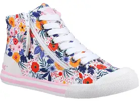 Rocket Dog Jazzin Hi Malden Floral Womens Lace Up Trainer