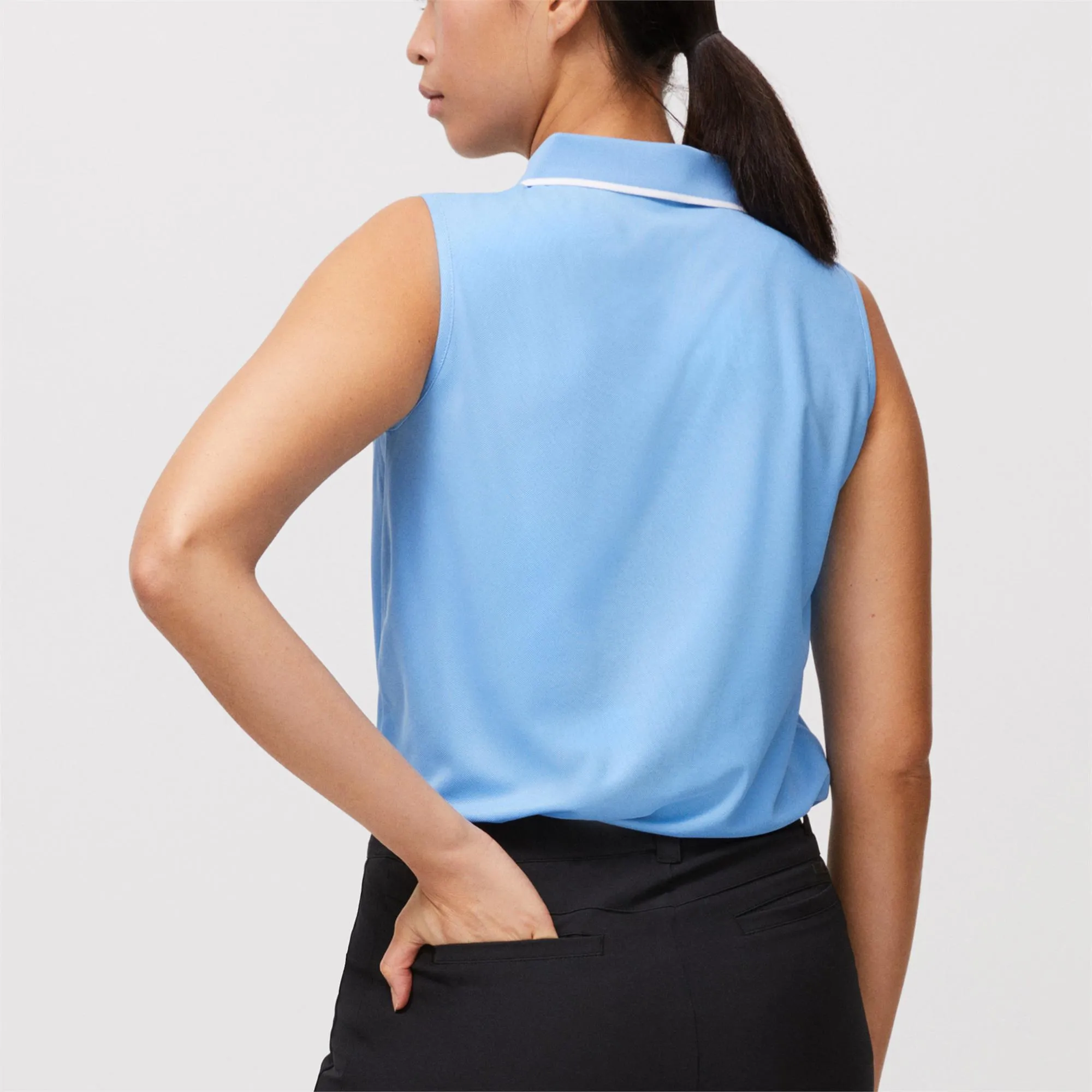 Rohnisch Miriam Sleeveless Ladies Golf Poloshirt Heavenly Blue