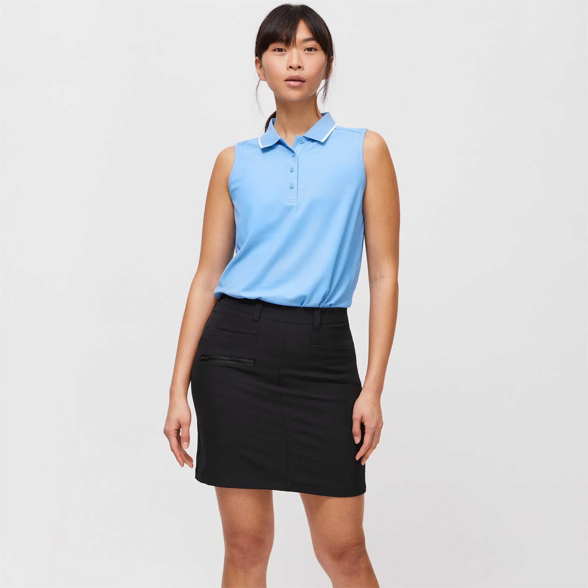 Rohnisch Miriam Sleeveless Ladies Golf Poloshirt Heavenly Blue