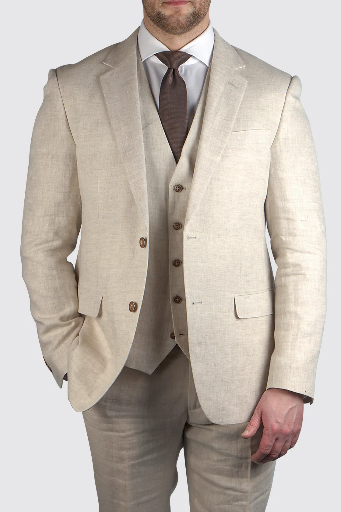 Routleys Shape Sand Linen Jacket