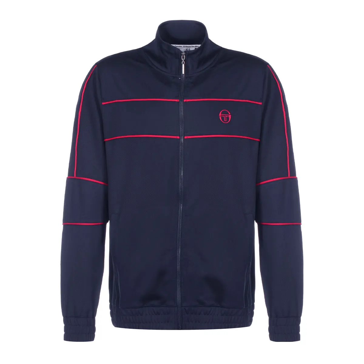 Sergio Tacchini Mens Piero Track Jacket STM25130-380 Navy/Tango Red