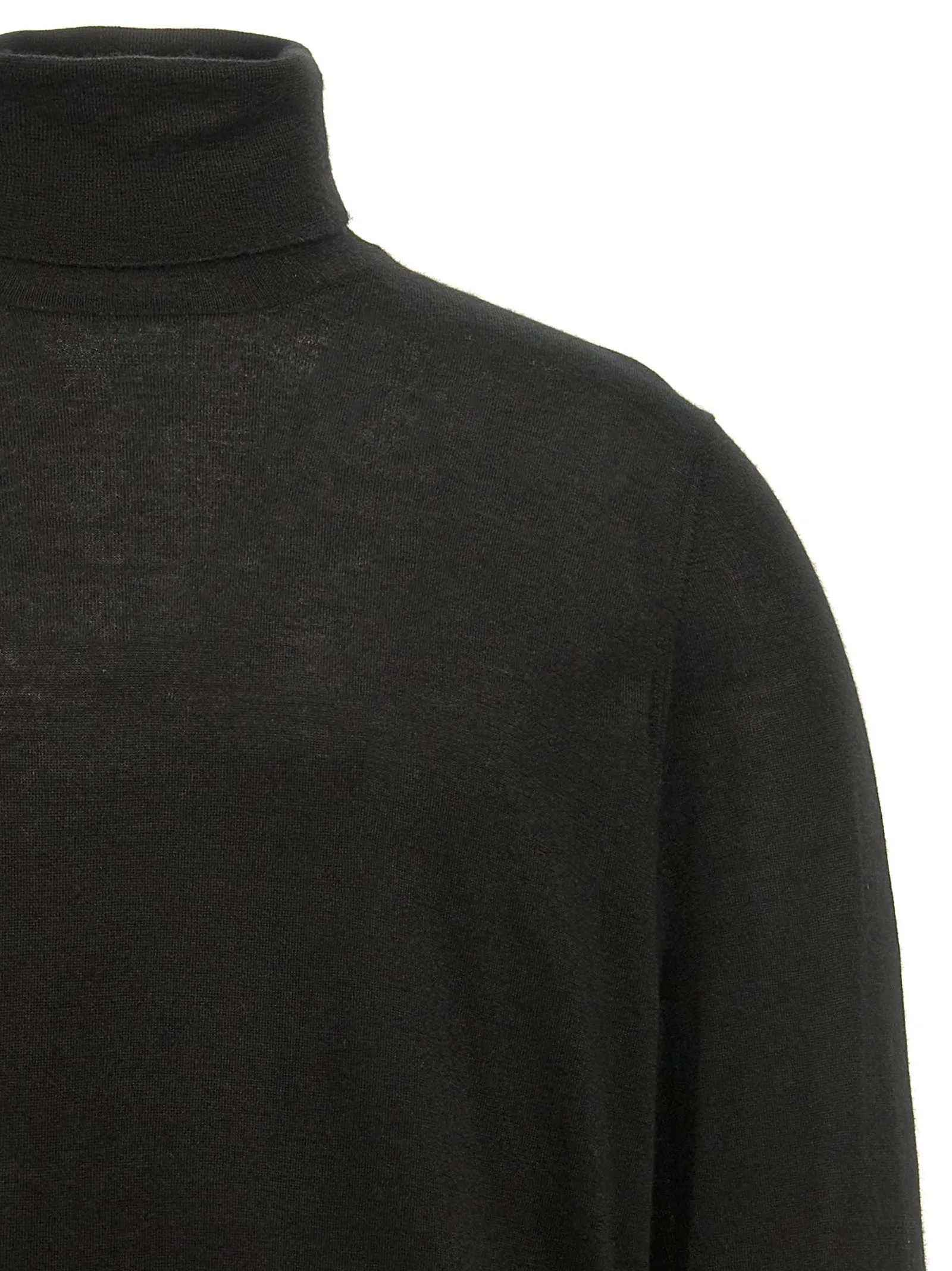 Silk Cashmere Turtleneck Sweater Sweater, Cardigans Black