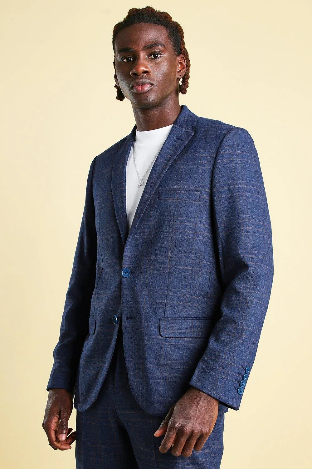 Slim Check Suit Jacket