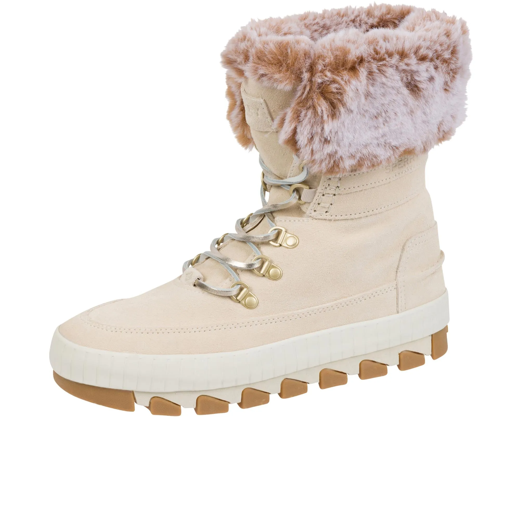 Sperry Womens Torrent Lace Up Winter Boot Ivory