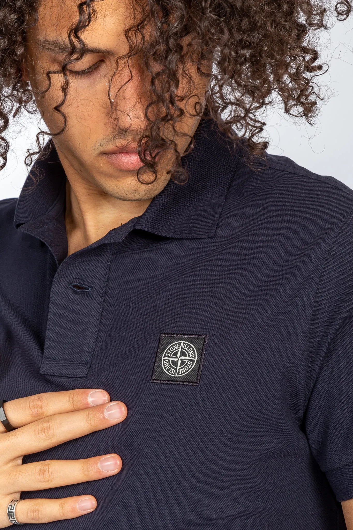 Stone Island Polo Manica Corta Blu Navy Uomo