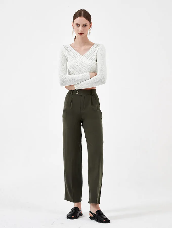 Straight Casual Tailored Trousers