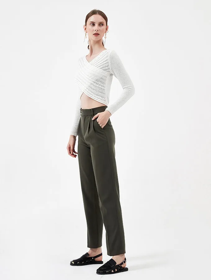 Straight Casual Tailored Trousers