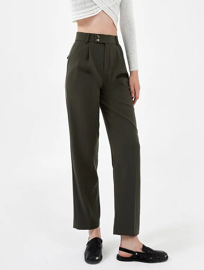 Straight Casual Tailored Trousers