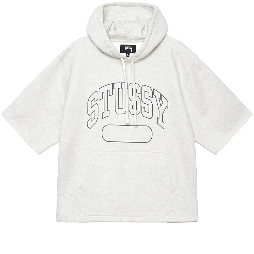 STSSY SS BOXY CROPPED HOOD // ASH HEATHER