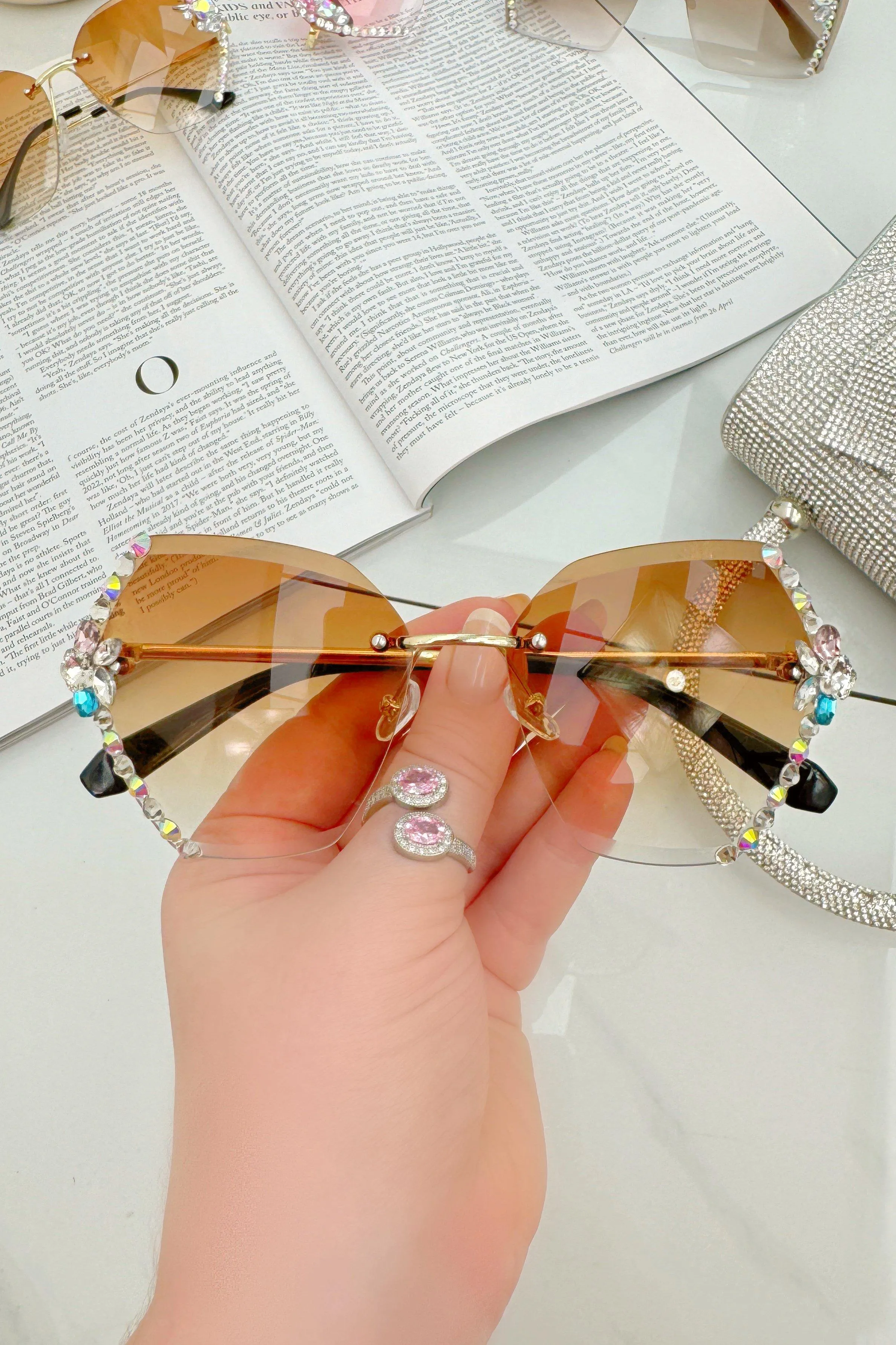 Sunglasses | Crystal Allure Fashion Glasses | Love Lemonade