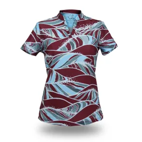 Swell Crimson Camo - OGA Ladies Polo - Crimson