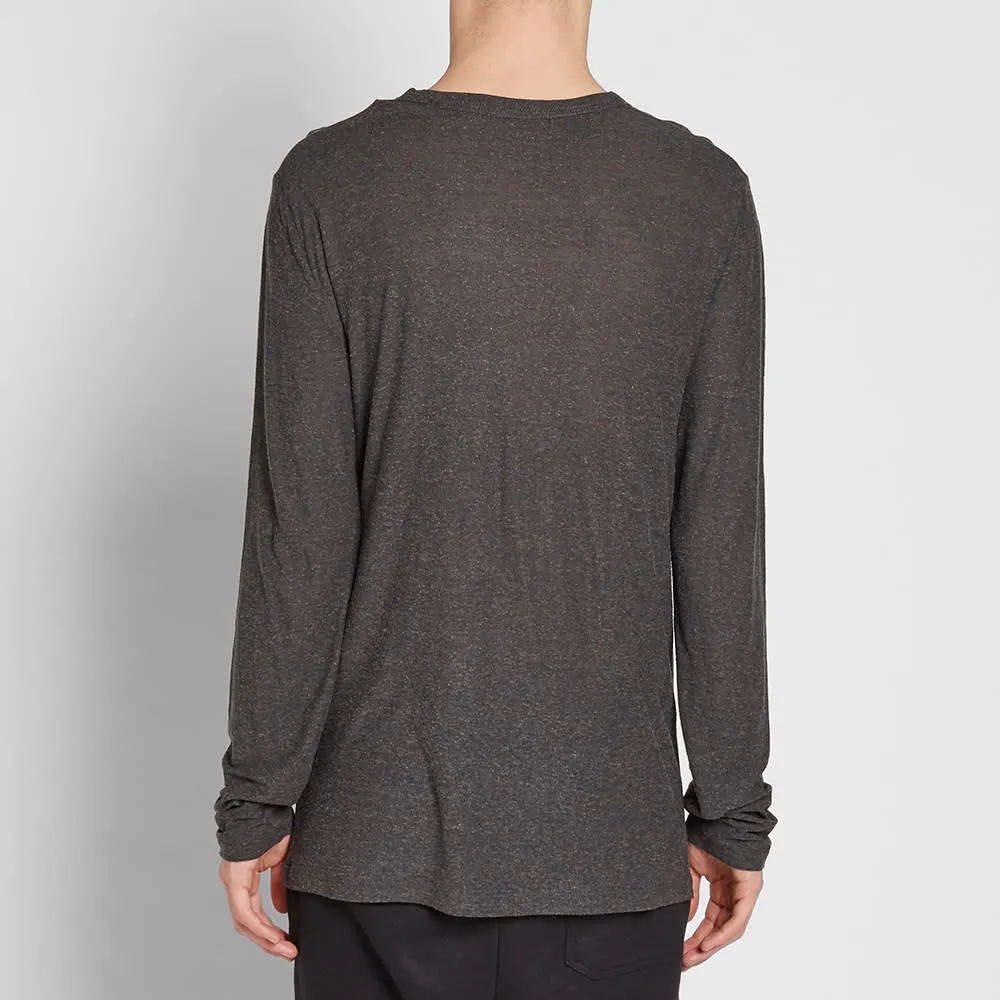 T by Alexander Wang Long Sleeve Classic TeeCharcoal