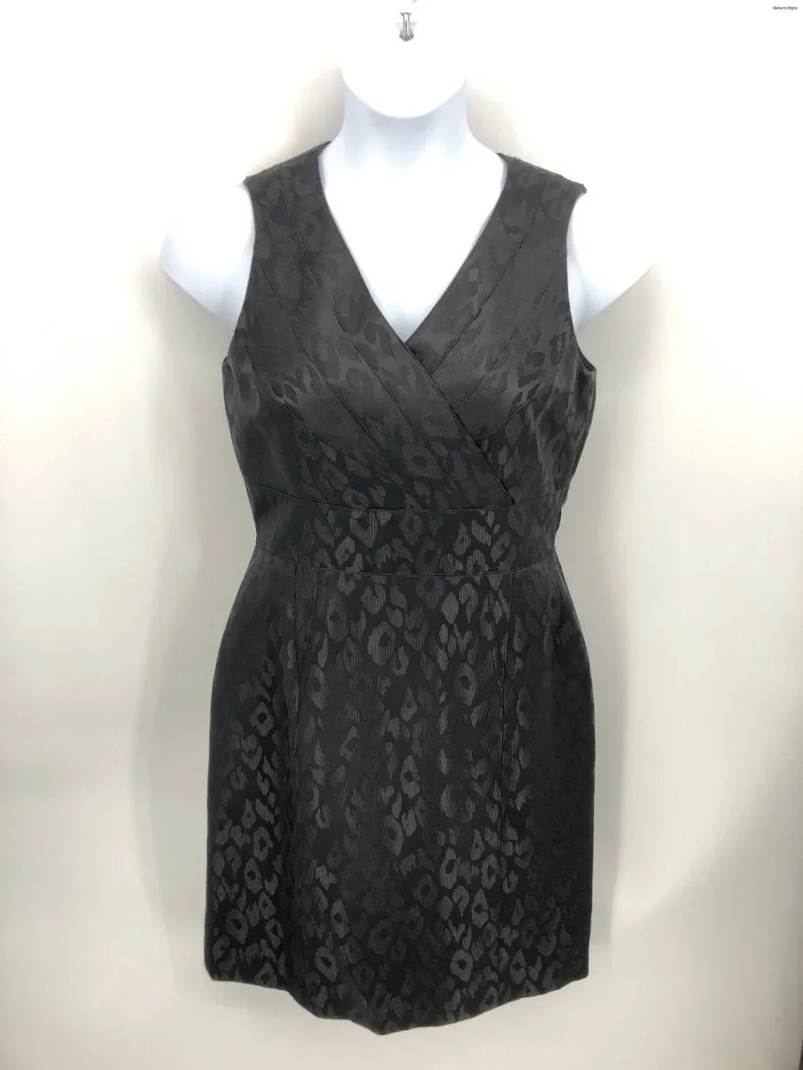 TAHARI Black Leopard Sleeveless Size 8  (M) Dress