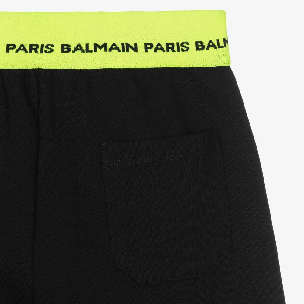 Teen Black Logo Tape Shorts