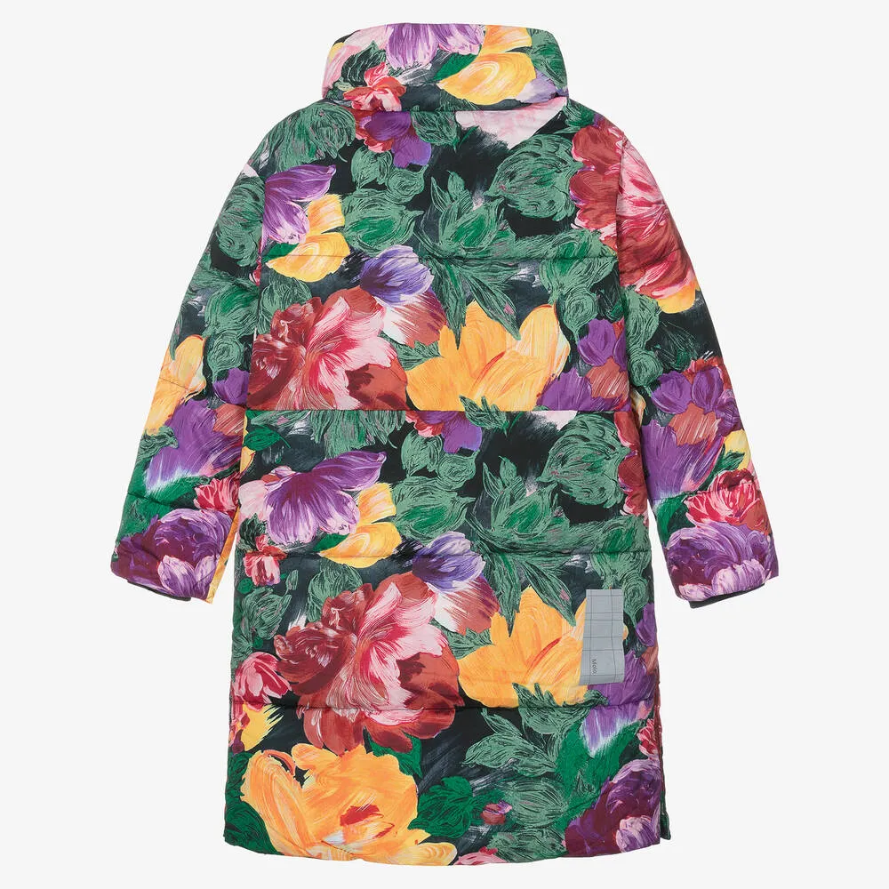 Teen Girls Floral Puffer Coat