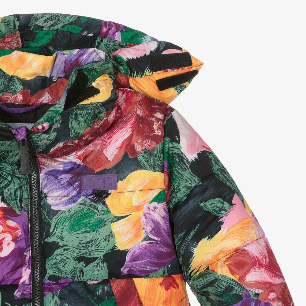 Teen Girls Floral Puffer Coat