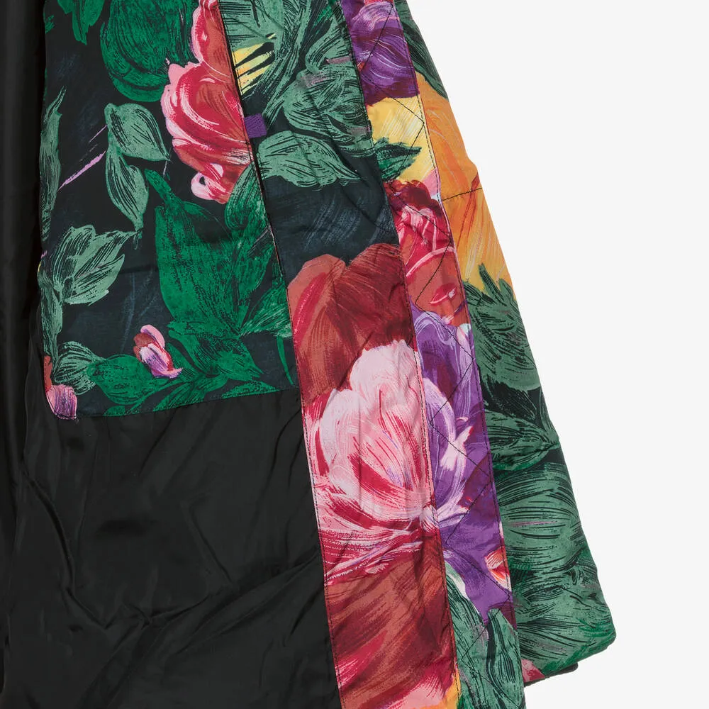 Teen Girls Floral Puffer Coat